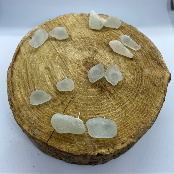 Handmade Beach Glass Studs - Picture 3 of 5